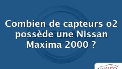 Combien de capteurs o2 possède une Nissan Maxima 2000 ?